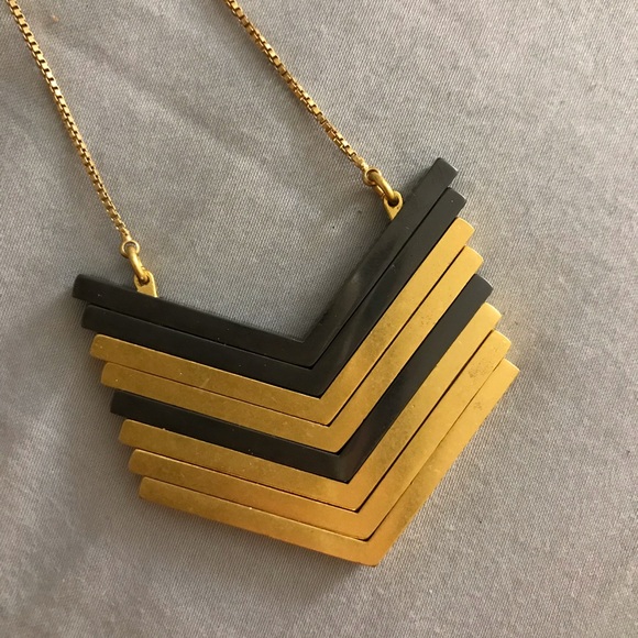 Madewell Gold and Silver Chevron Necklace - Picture 2 of 2